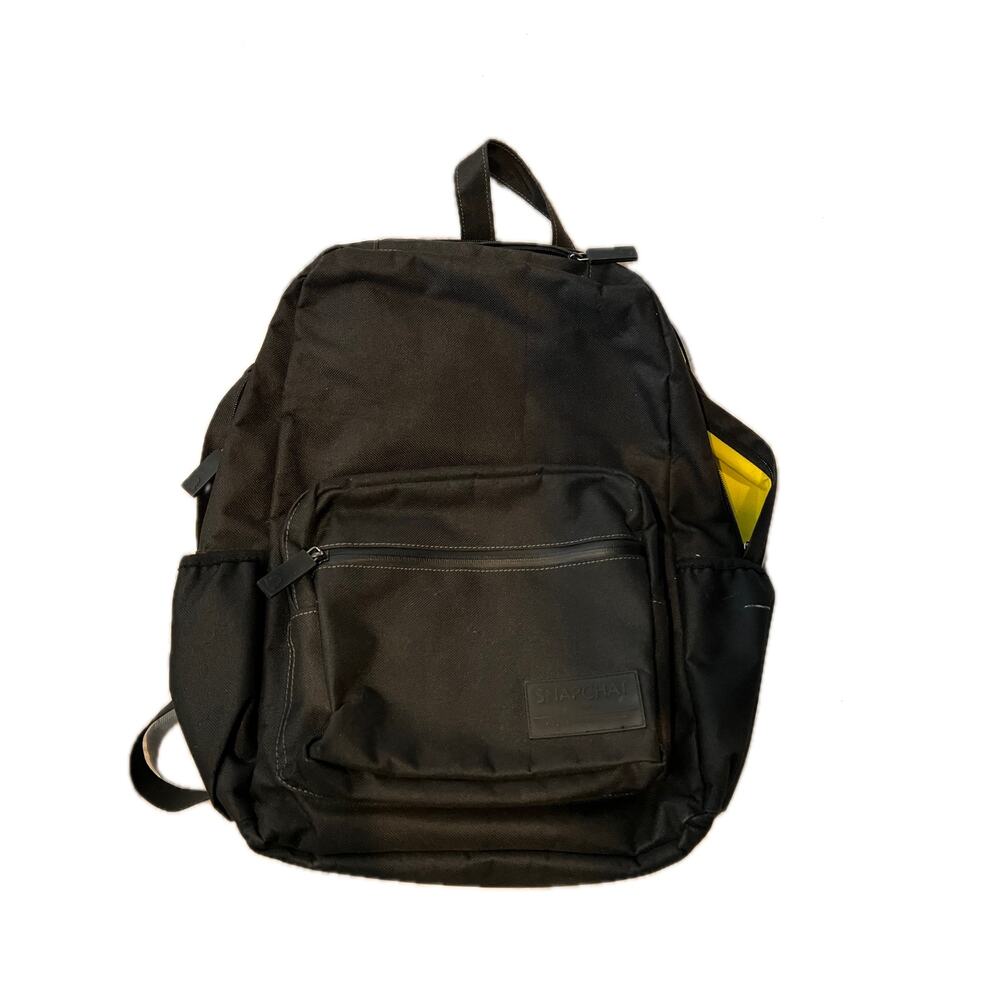 Snapchat 19" Backpack with Yellow Liner. Rare Item. Great Shape
